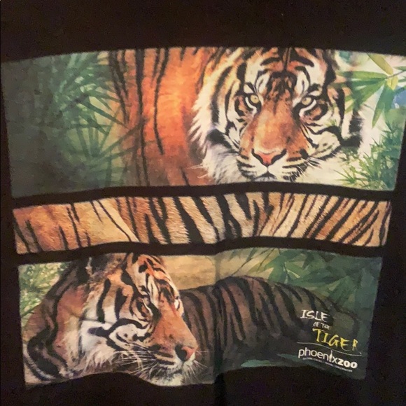 Super soft 100% cotton black t-shirt tiger picture - Picture 2 of 6
